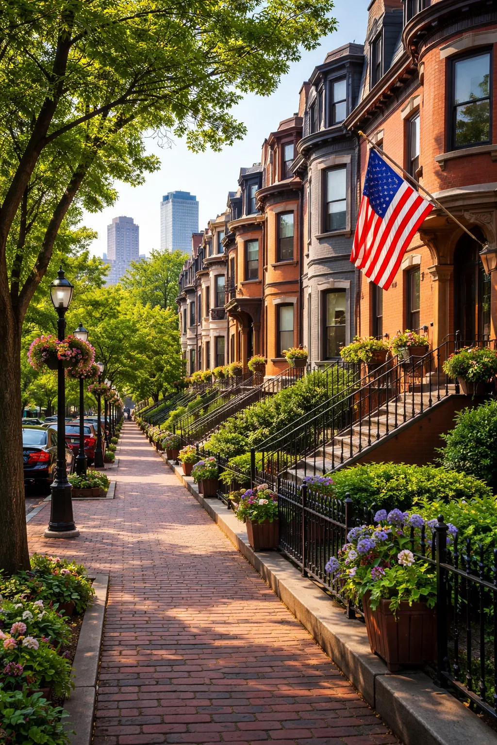 Boston neighborhood residential street