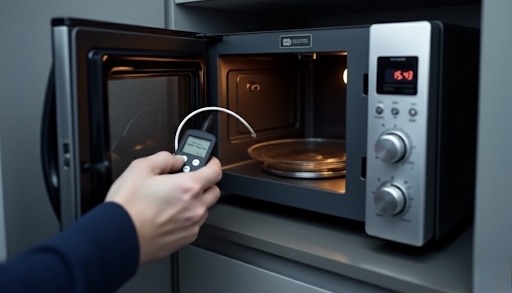 Built-in microwave prepared for diagnosis and repair service