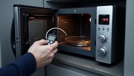 Microwave repair service photo for final operation check