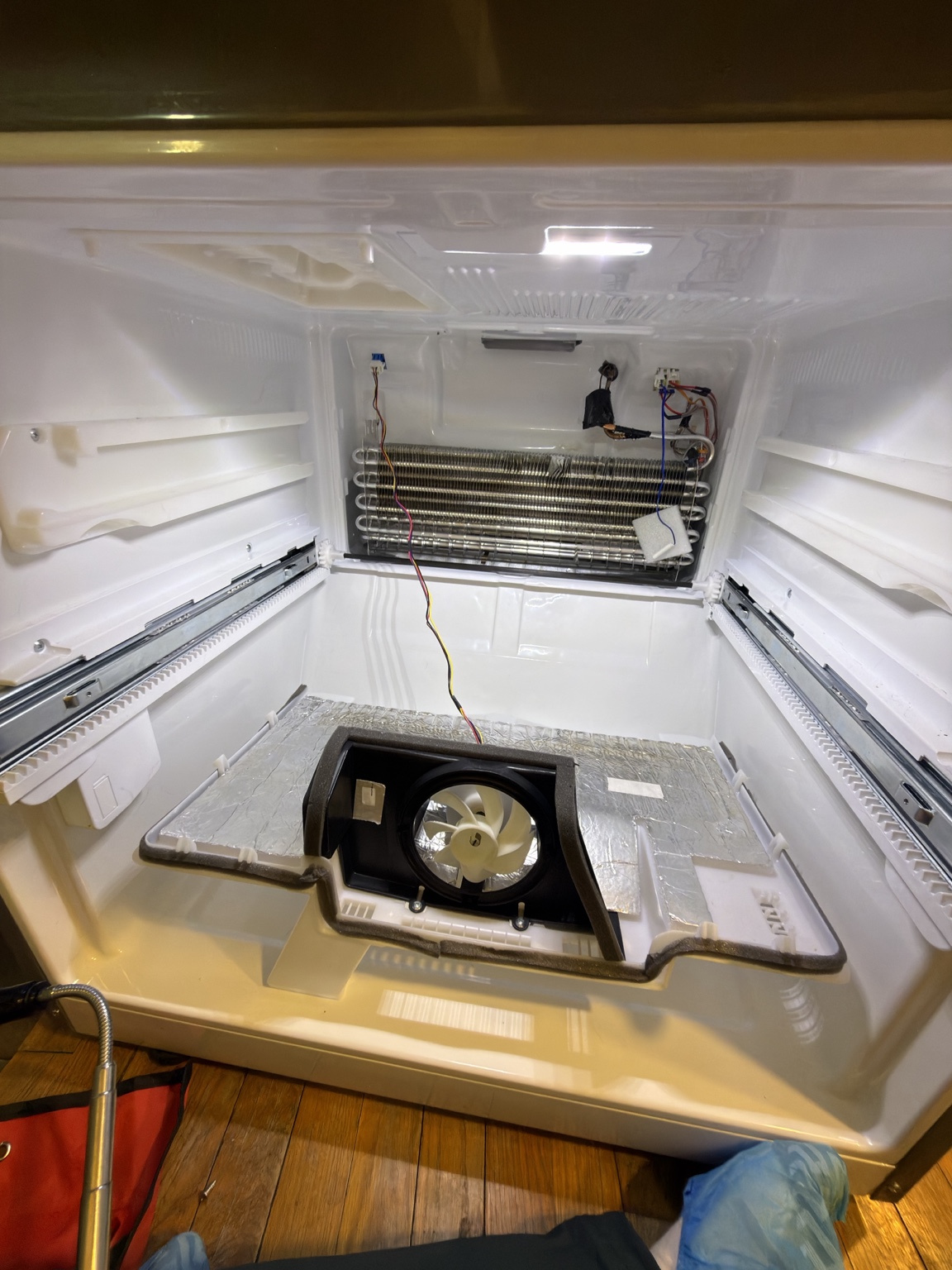 Refrigerator evaporator coil repair