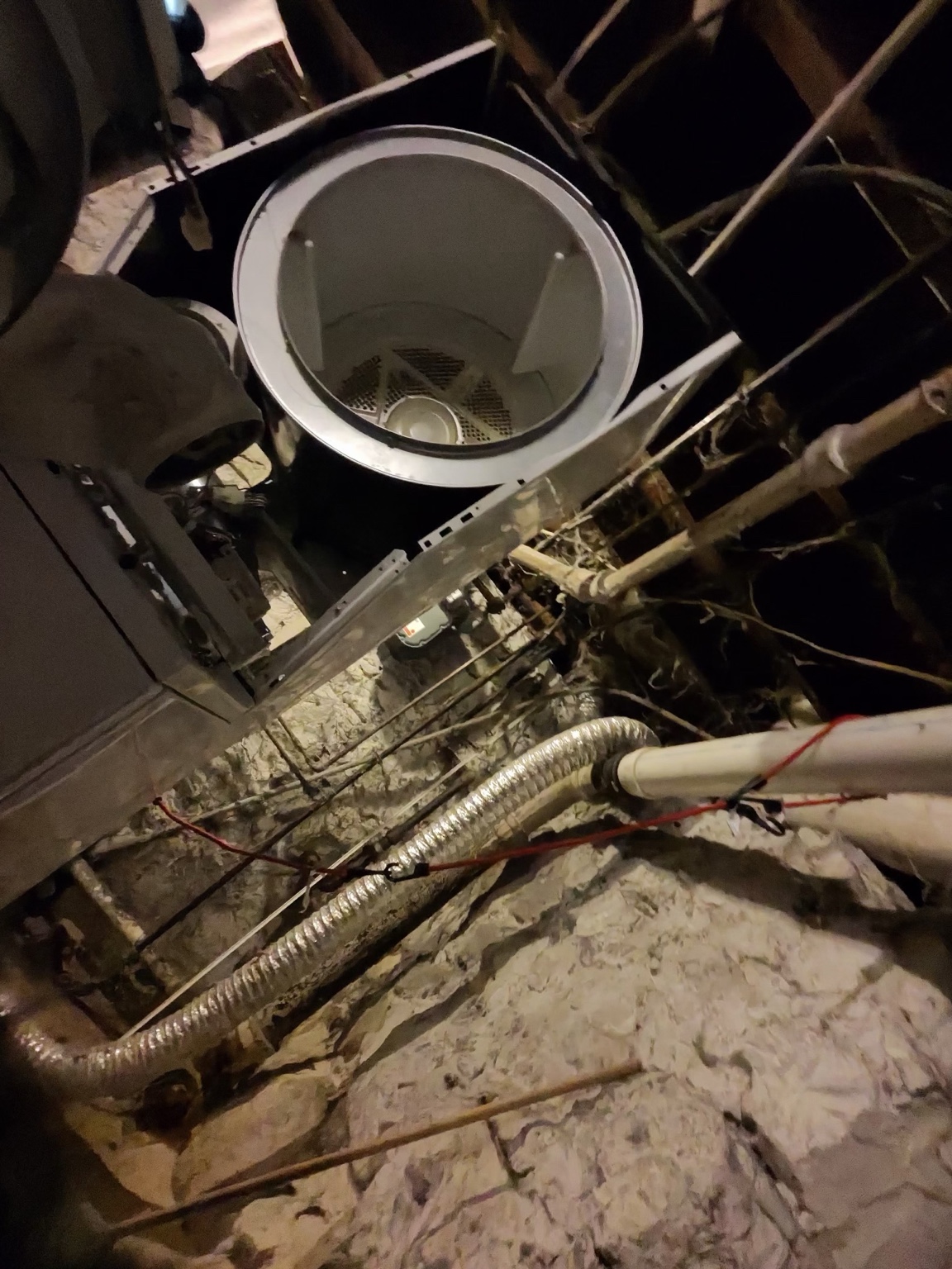 Dryer crawlspace installation and venting